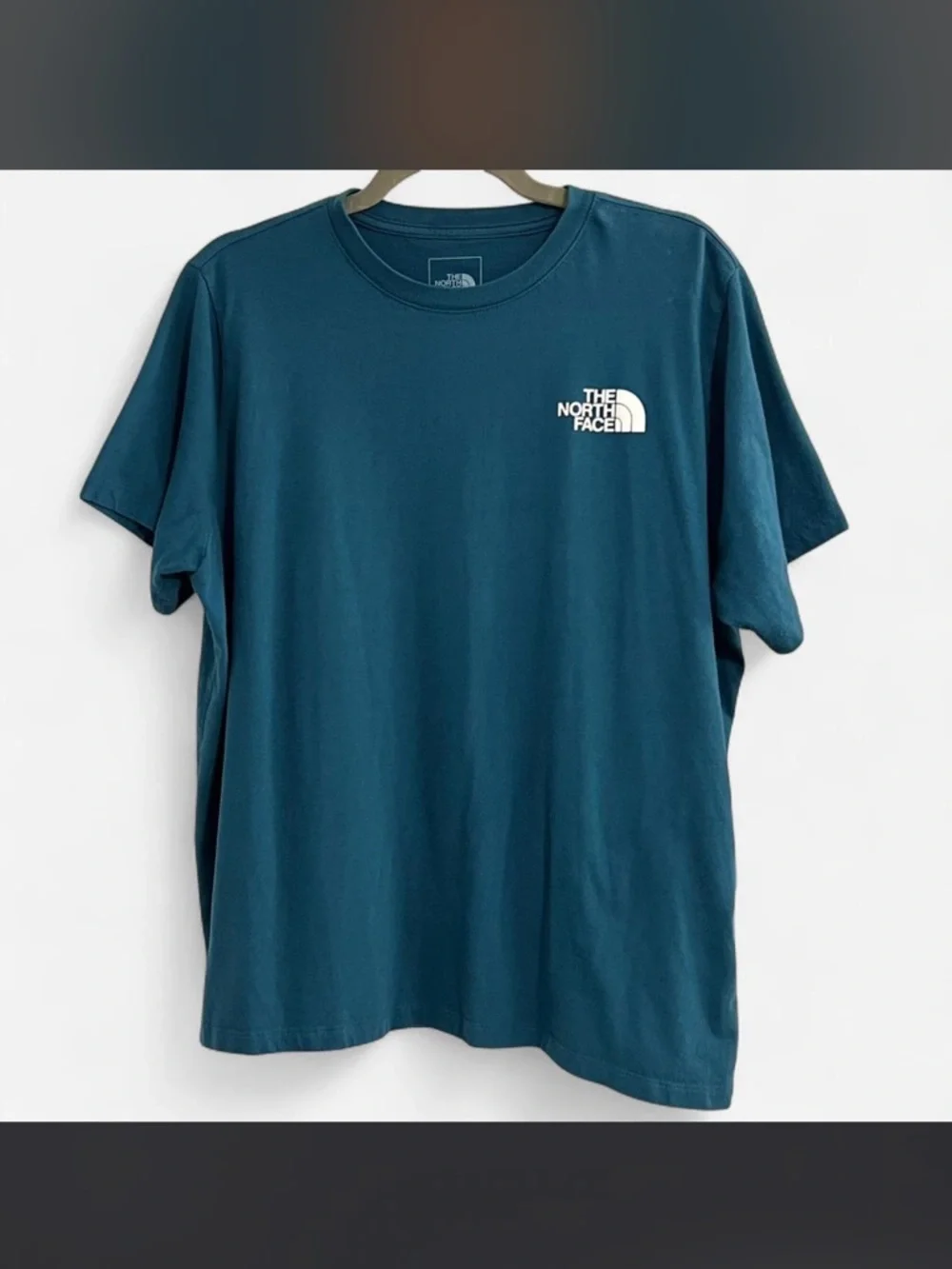 The North Face Teal Never Stop Exploring/NSE Box Tee 100% Cotton - Picture 4 of 9